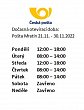 Provoz Pošty Mratín od 21.11. - 30.11.