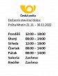 Provoz Pošty Mratín od 21.11. - 30.11.